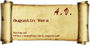 Augustin Vera névjegykártya